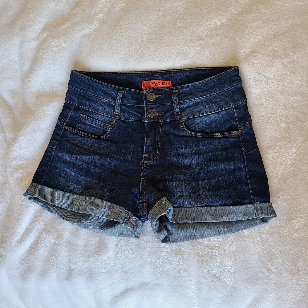 Wax Jean Denim Shorts